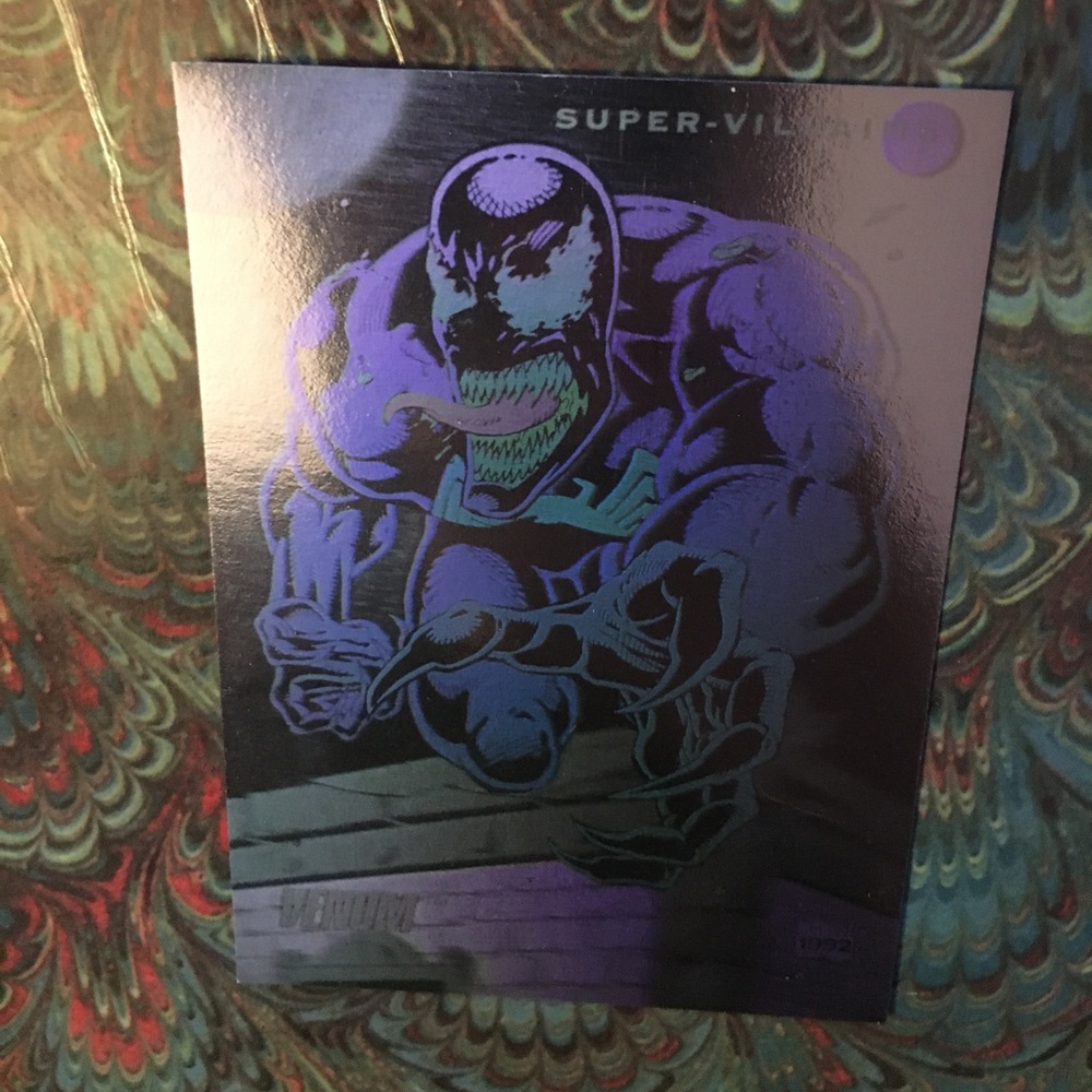 Vintage Venom holographic card from Impel Cards90s